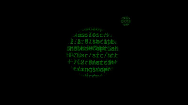green digital code on black