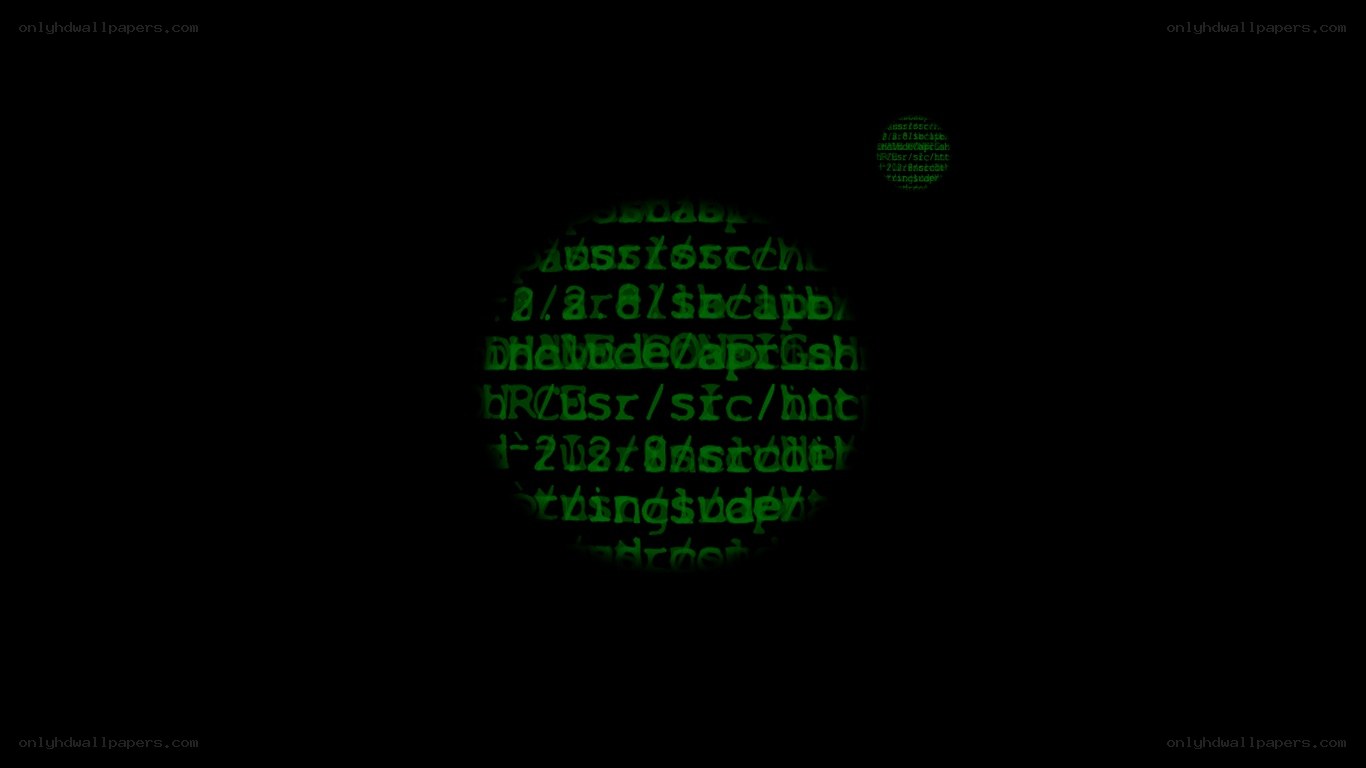 green digital code on black