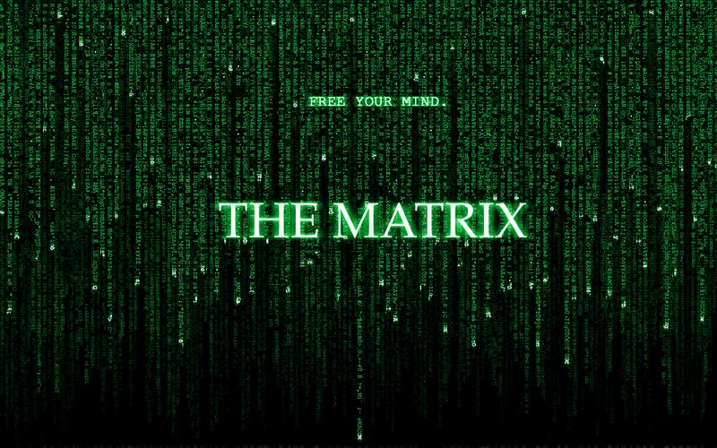 Green Digital Code Rain — Black, Dramatic