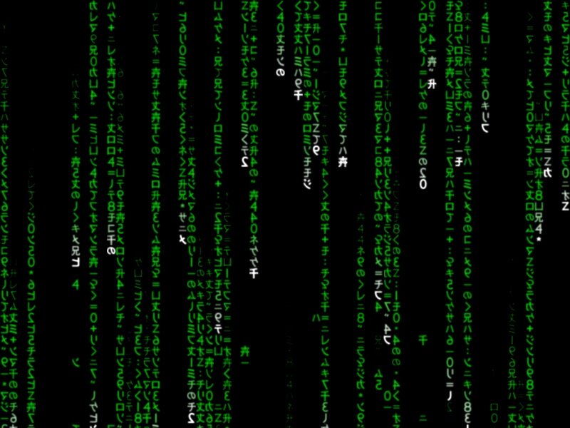 Green Digital Code Rain — Black, Technological, Mysterious