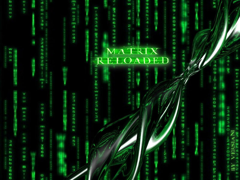 Green Digital Code Rain — Black