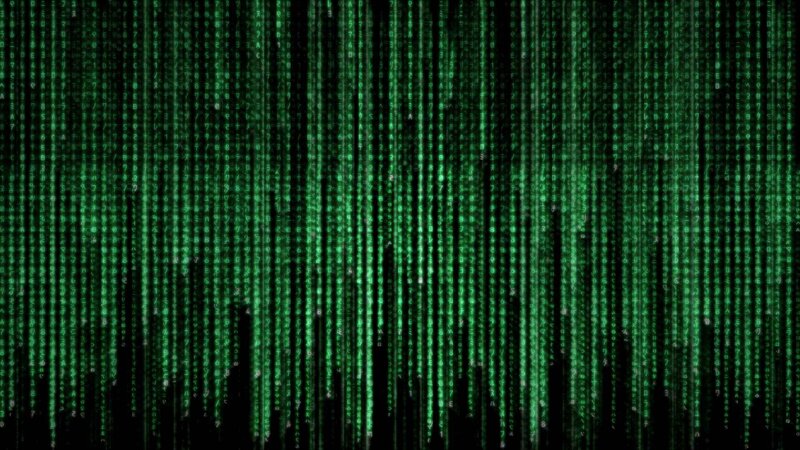 Green Digital Code Rain — Dramatic, Digital Art, Digital Code, Black Background