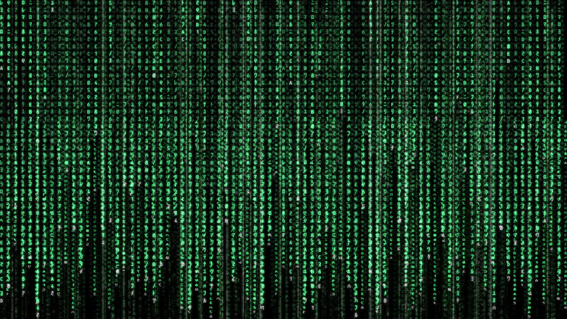 Green Digital Code Rain — Dramatic, Digital Art, Digital Code, Matrix Effect