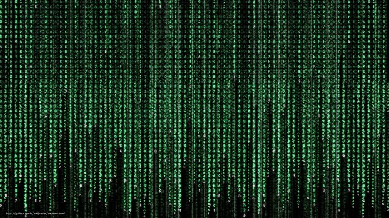 Green Digital Code Rain — Dramatic, Digital Art, Digital Code