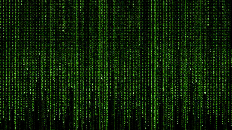 Green Digital Code Rain — Dramatic, Digital Art, Digital Matrix