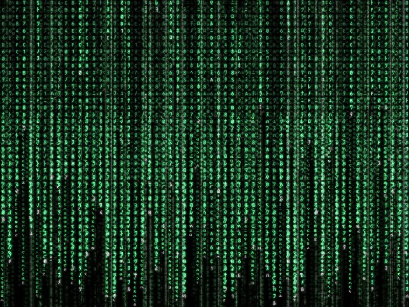 Green Digital Code Rain — Dramatic, Digital Art