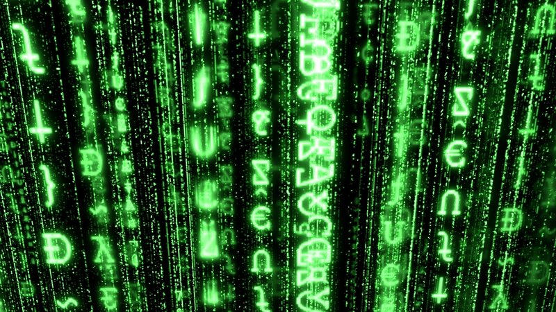 Green Digital Code Rain — Technological, Digital Art, Digital Code, Matrix Effect, Green Light