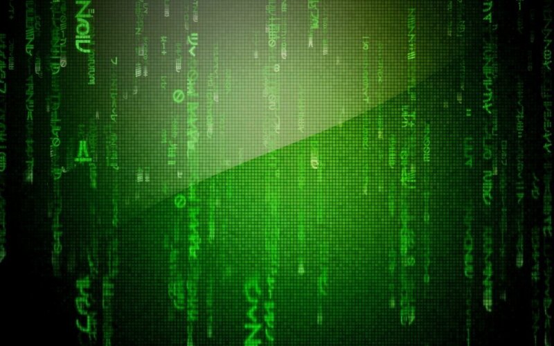 Green Digital Code Rain — Technological, Digital Art, Digital Code, Matrix Effect, Grid