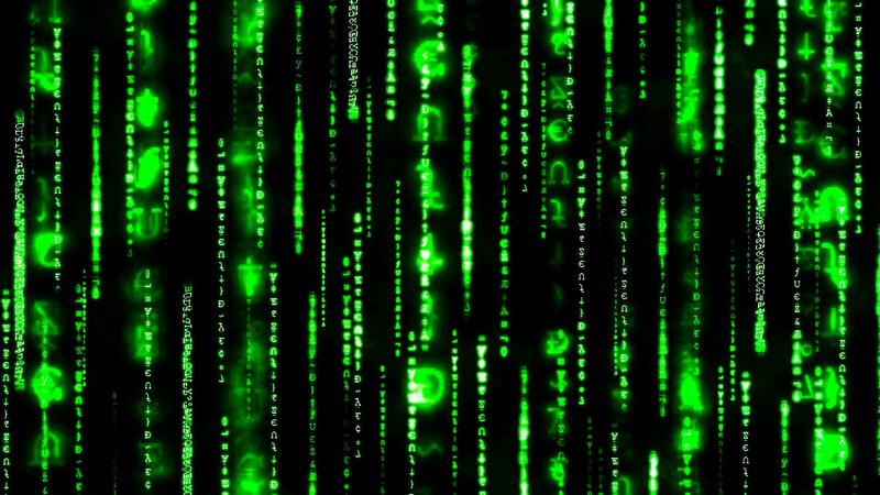 Green Digital Code Rain — Technological, Digital Art, Digital Code, Matrix Effect