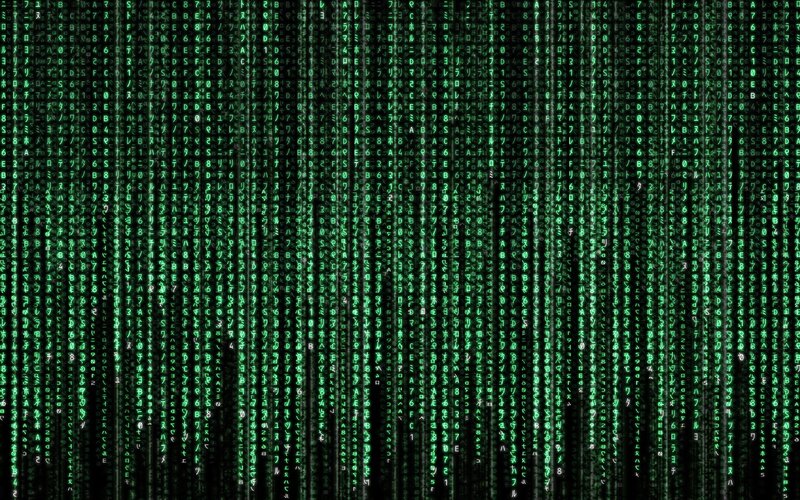 Green Digital Code Rain — Technological, Digital Art, Digital Code
