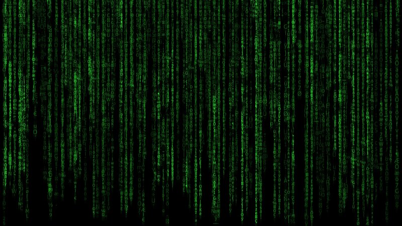 Green Digital Code Rain — Technological, Digital Art, Digital Text, Black Background