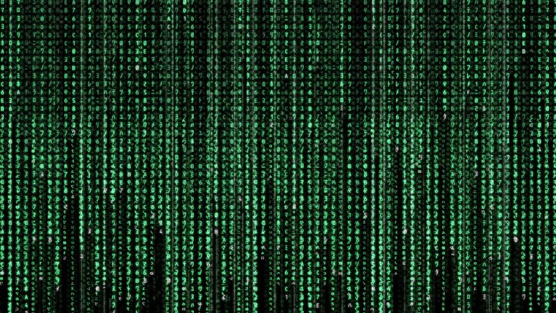 Green Digital Code Rain — Technological, Digital Art