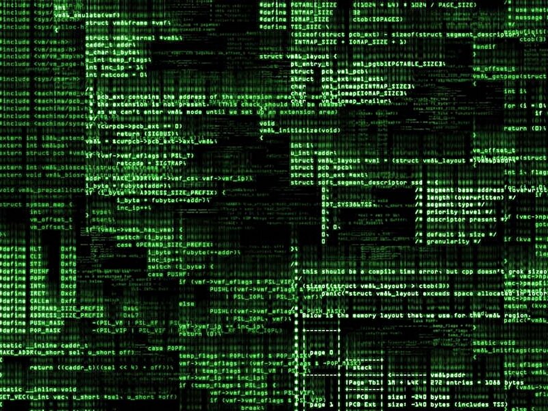 green digital code stream