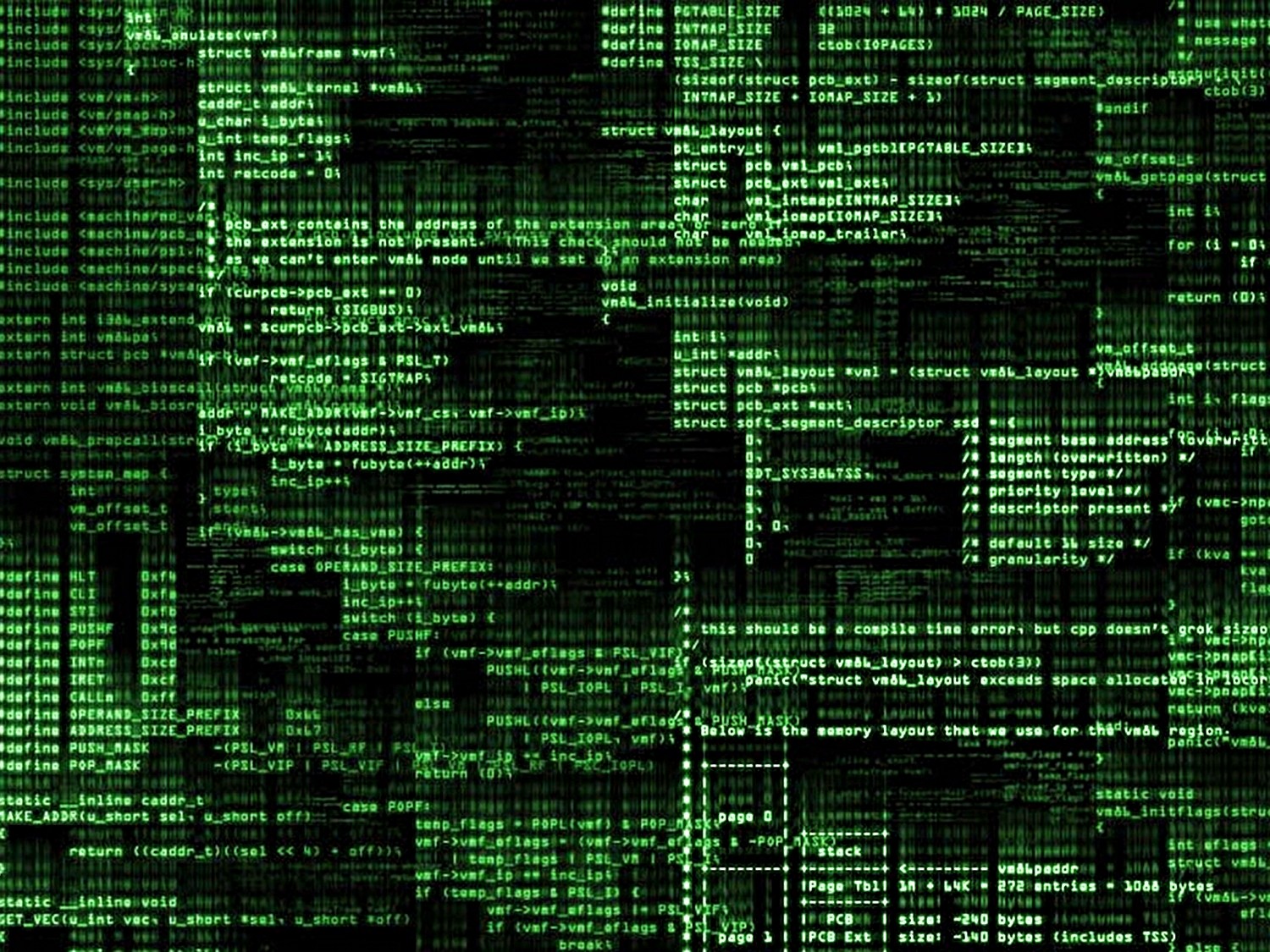 green digital code stream
