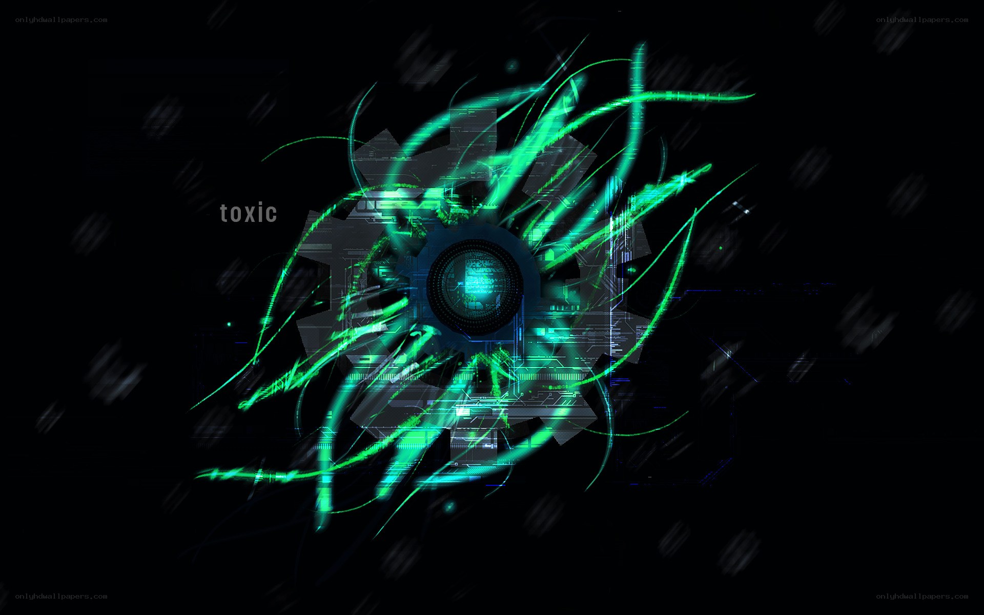 green digital energy burst