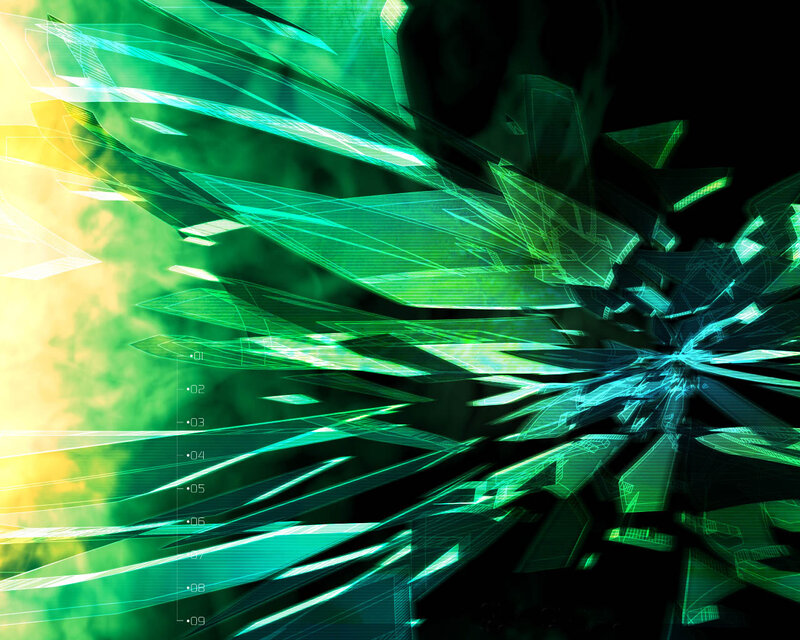 Green Digital Explosion — Dynamic, Digital Art