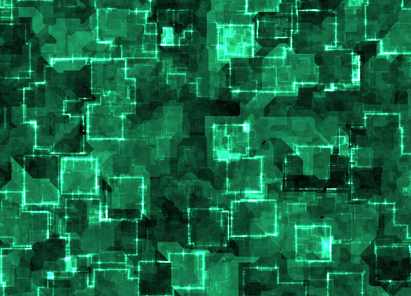 green digital grid pattern