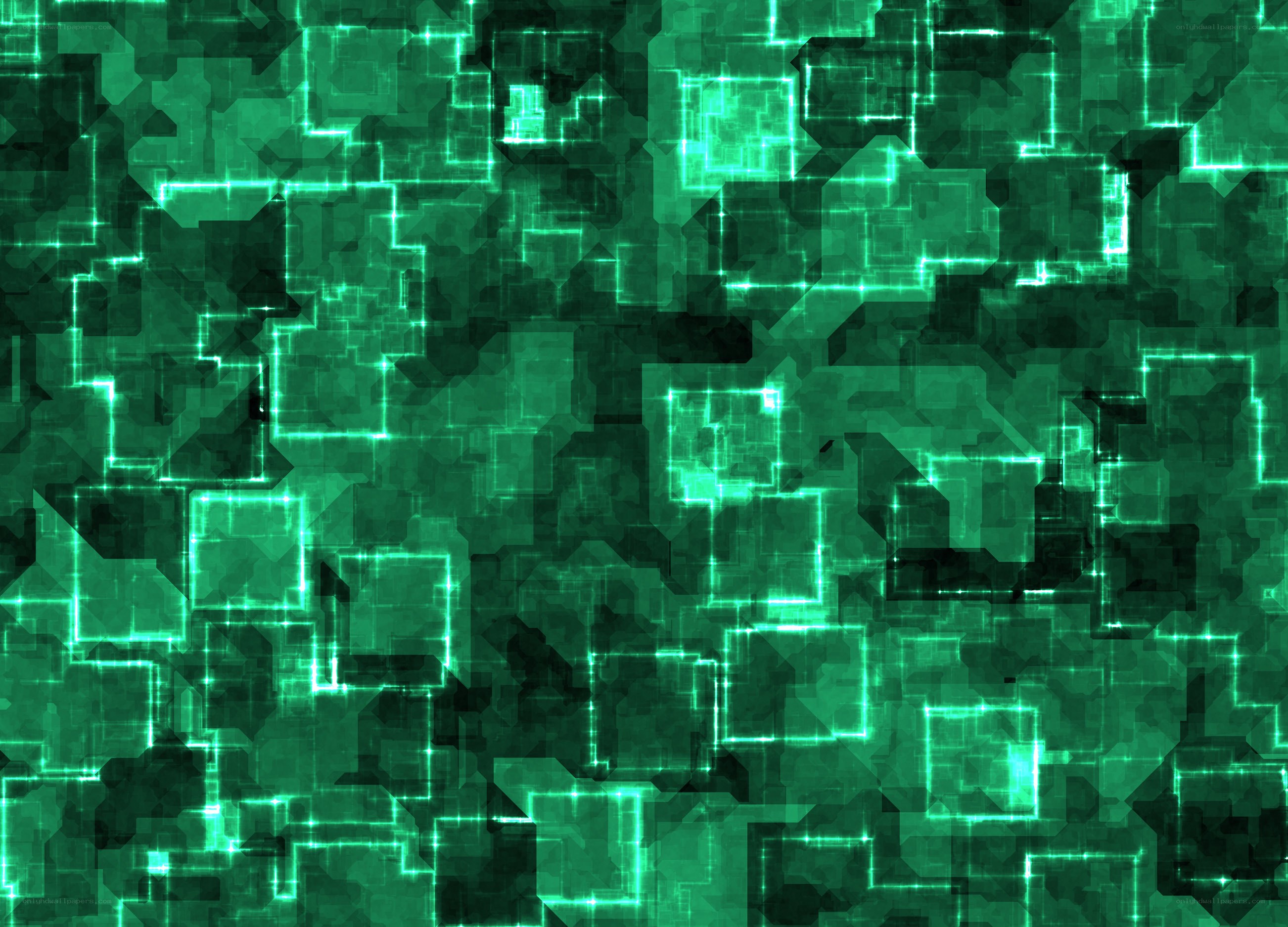 green digital grid pattern