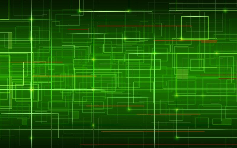 green digital grid pattern