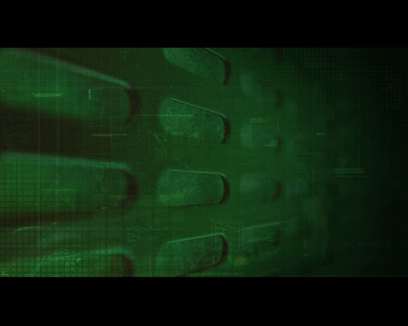 green digital interface background