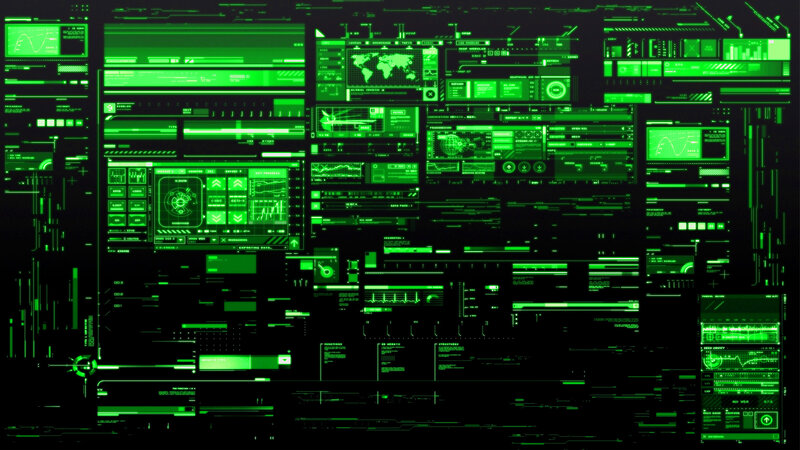 green digital interface dashboard