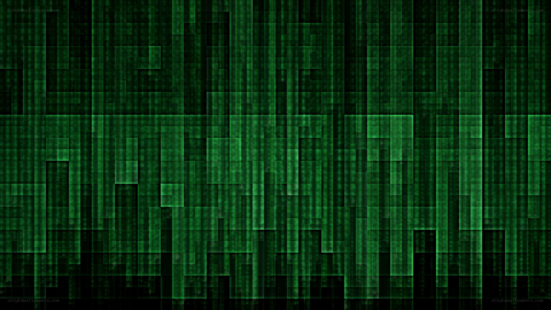 green digital matrix code