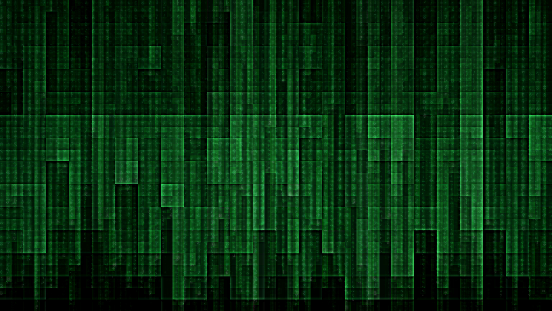 green digital matrix code