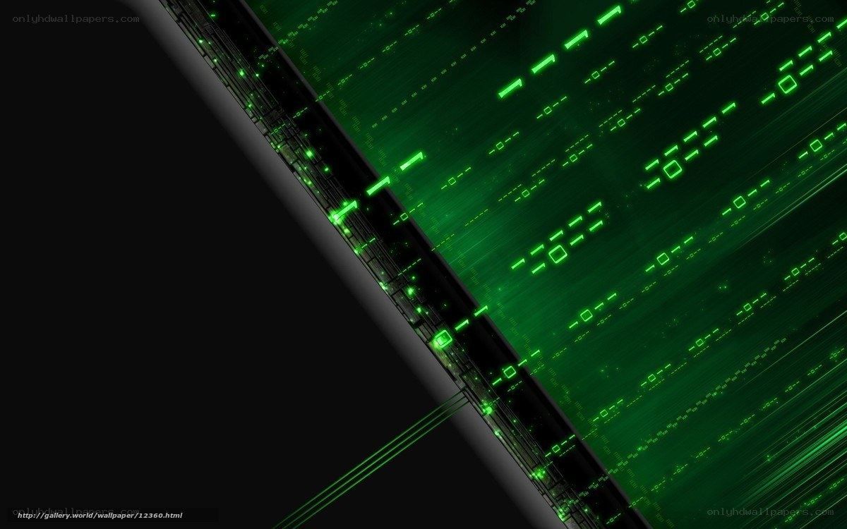 green digital matrix code