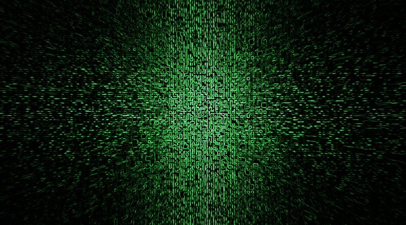 Green Digital Matrix — Technological, Abstract