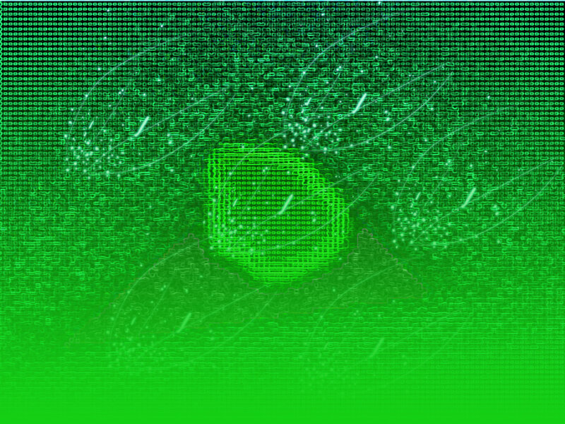 Green Digital Matrix — Technological, Digital Art, Digital Code, Glowing Lines