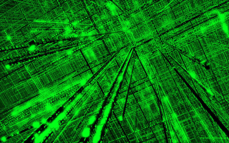 Green Digital Matrix — Technological, Digital Art