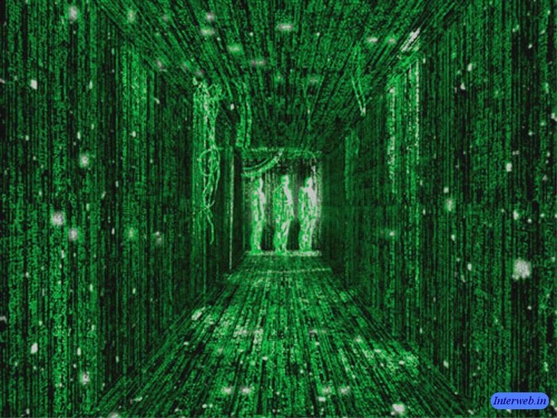 green digital matrix tunnel