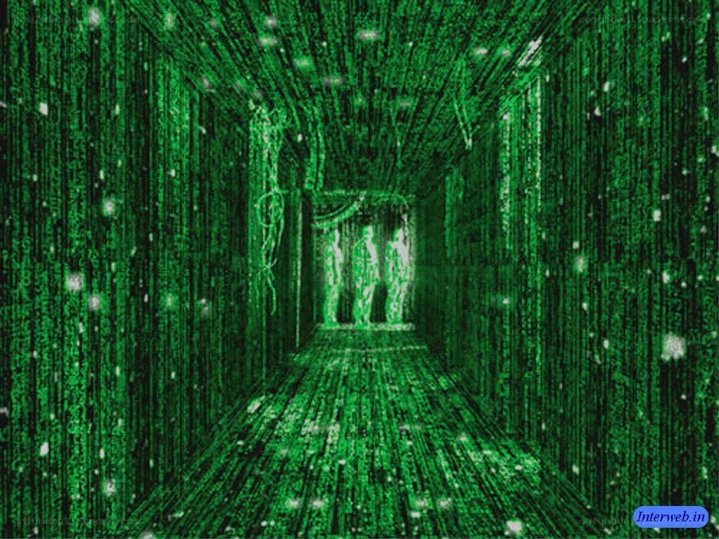 green digital matrix tunnel