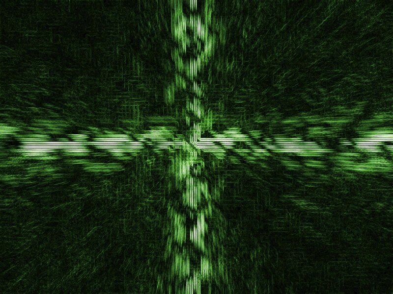 Green Digital Pattern — Technological