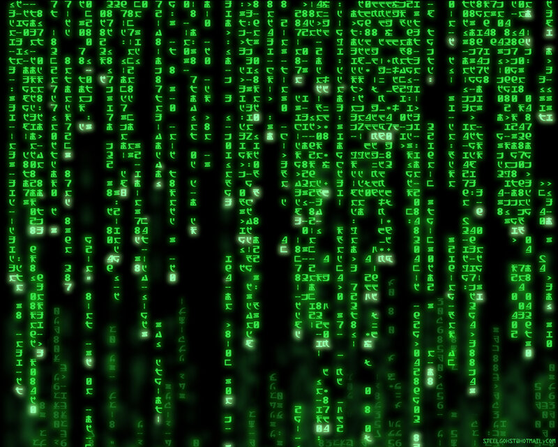 Green Digital Rain — Dramatic, Digital Art, Digital Code, Black Background