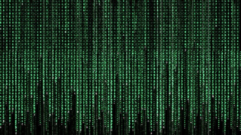 Green Digital Rain — Dramatic, Digital Art