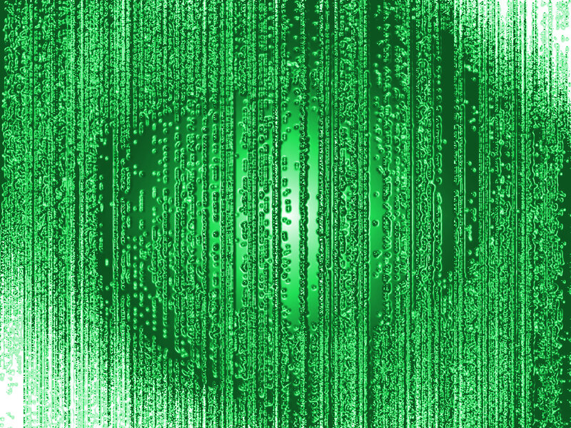 green digital rain effect