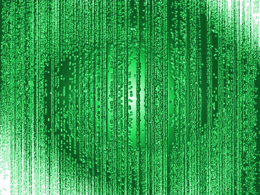 green digital rain effect