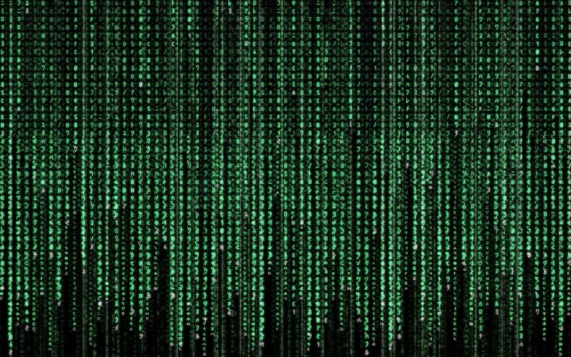 Green Digital Rain — Technological, Digital Art, Code