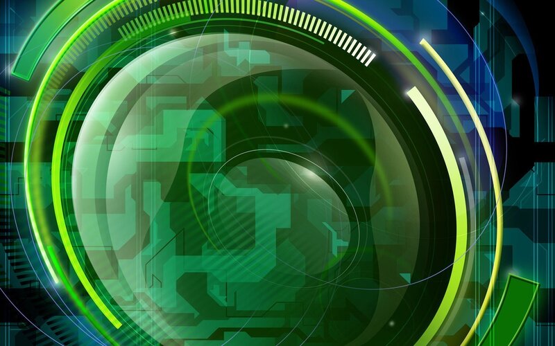 green digital technology background