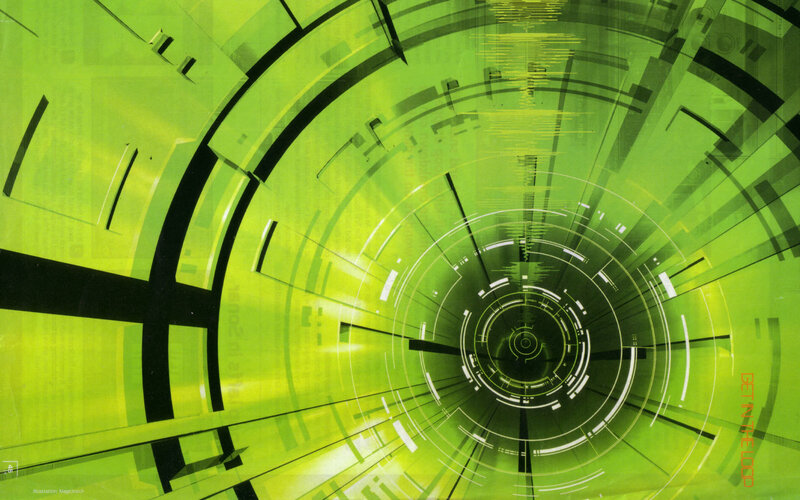 green digital tunnel