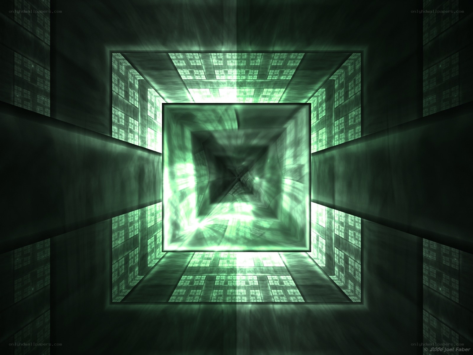 green digital tunnel