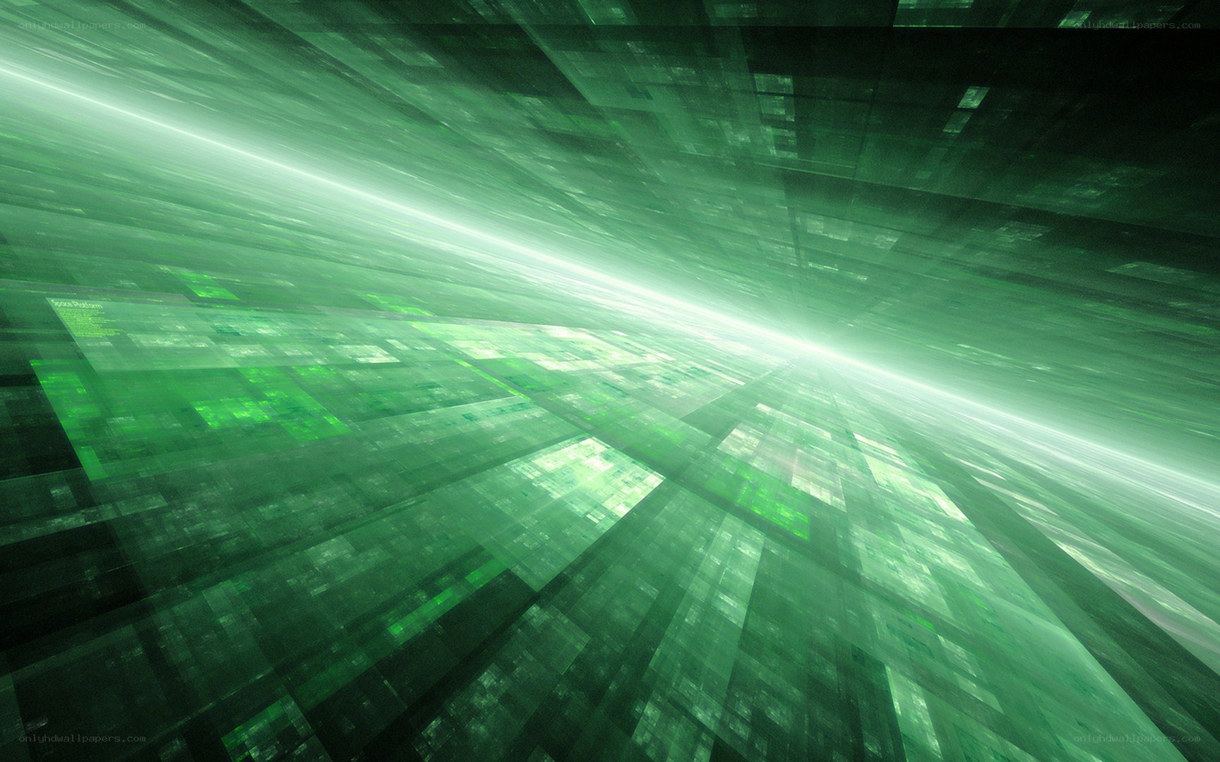 green digital tunnel