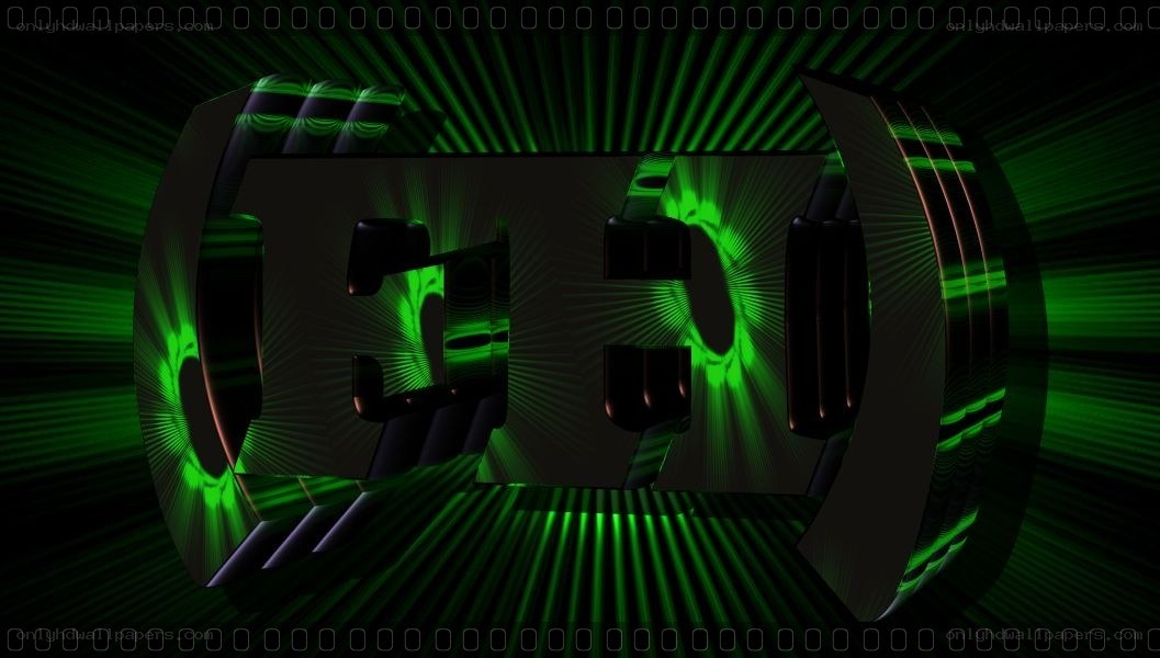 green digital tunnel animation