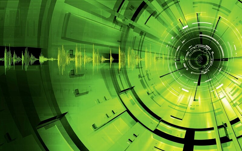 Green Digital Tunnel — Futuristic