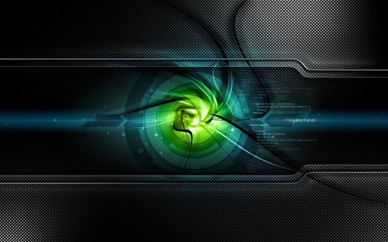 green digital vortex wallpaper