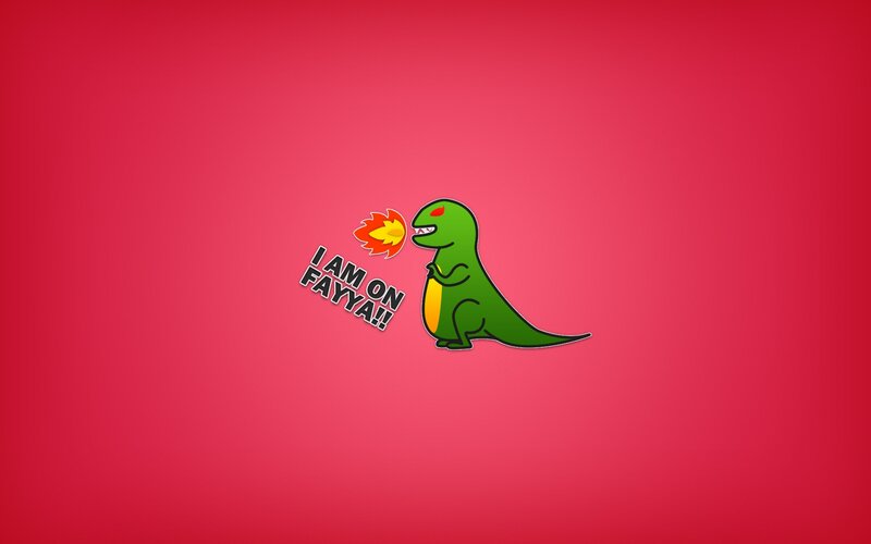 Green Dinosaur Cartoon — Red