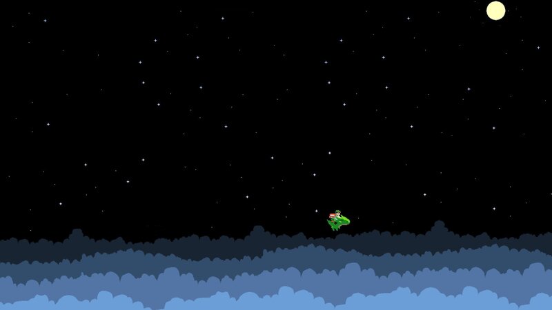 Green Dinosaur Flying