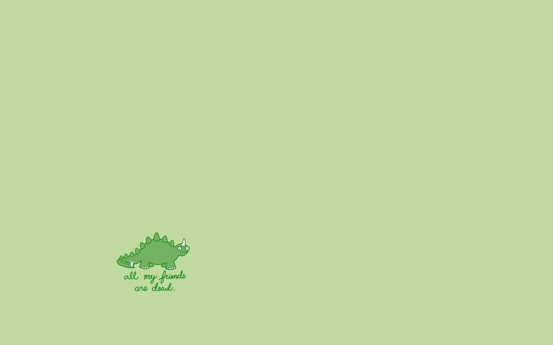 Green Dinosaur Illustration — Light Green, Humorous