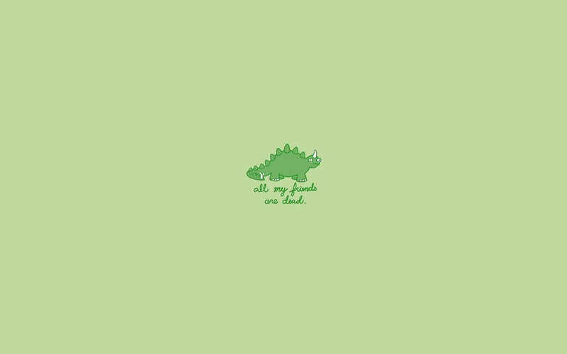 Green Dinosaur Illustration — Somber